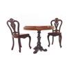 Moin moin Миниатюрная мебель Масштаб Набор стол и стулья Кукольный домик Кафе Одинарный Ретро Антикварный стиль с Коричневой Куклой 2406mini44 1/12 & (Набор из 3 предметов) /