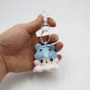 Creative Crocheted Little Ghost Hand Woven Pendants Halloween Decoration Handmade Yarn Crochet Bag Key Pendant Gift Home Decor