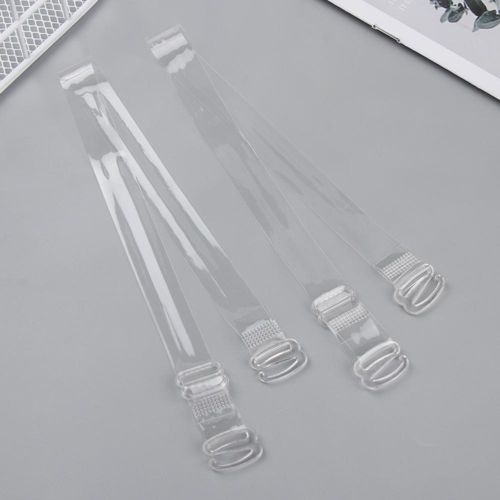 Fashion Transparent Adjustable 1.5CM Bra Straps Invisible Steel Hook