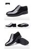 Мужские большие кожаные formal shoes на шнуровке - Корейский стиль Черные рабочие туфли
