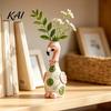 Durable Resin Sculpture Vase Cute Flamingo Decorative Vase, Pink Flower Holder Figurine, Small Tabletop Statue Decor Ornament for Dried Artificial