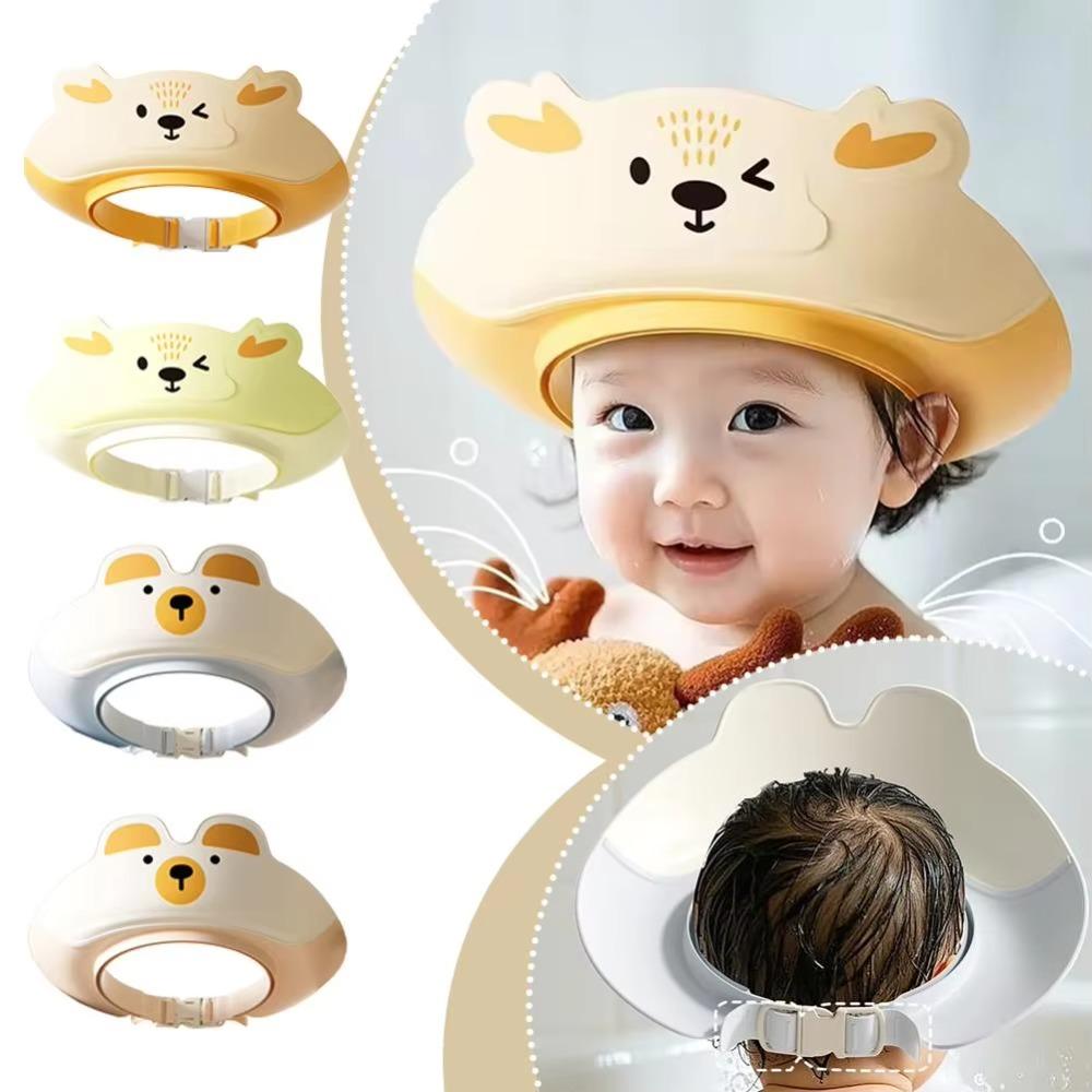 Upward Brim Shampoo Cap Soft Inner Ring Baby Bath Protective Cap Waterproof Baby Bath Hat Children