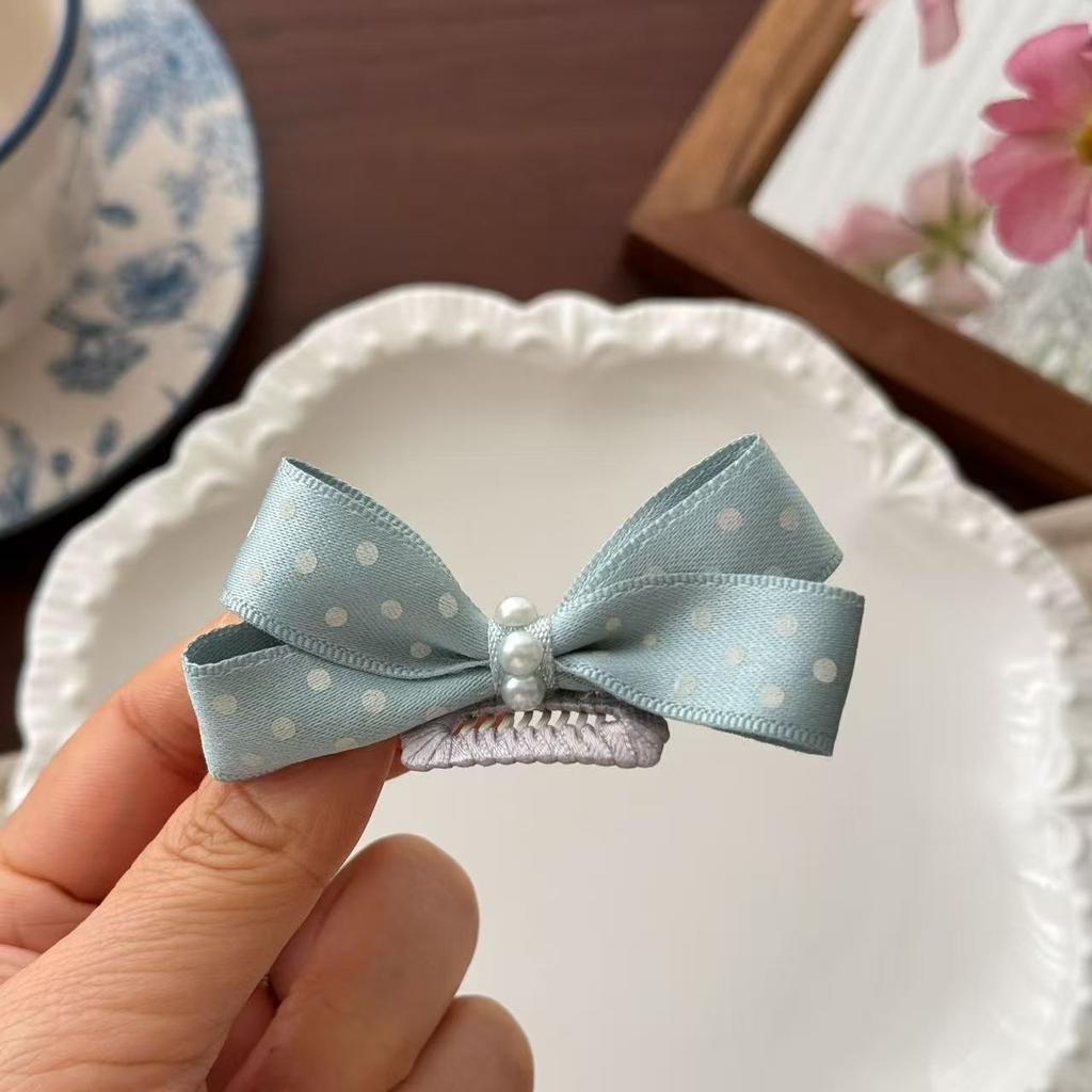 Pet Hair Accessories for Dogs & Cats -  2-Piece Minimum - Original Design Bowknot & Pearl Hair Clips for Styling-BOGO Offer