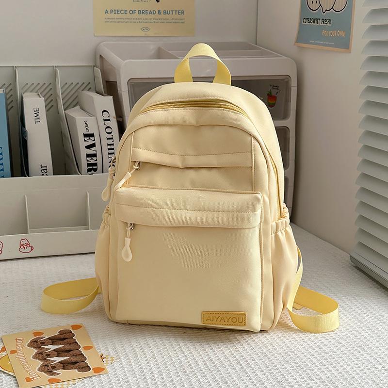 Повседневный кампус однотонный школьный рюкзак для старшеклассника новый маленький свежий нейлоновый дорожный рюкзак для улицы