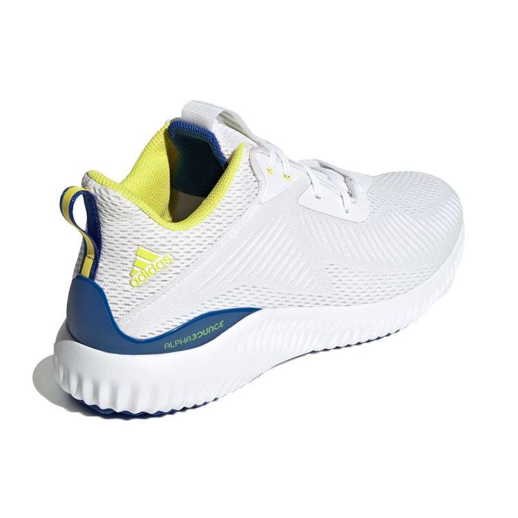 Adidas Alphabounce EK White Royal Yellow Men Sneakers Cloud-White Royal-Blue Shock-Yellow GY5083