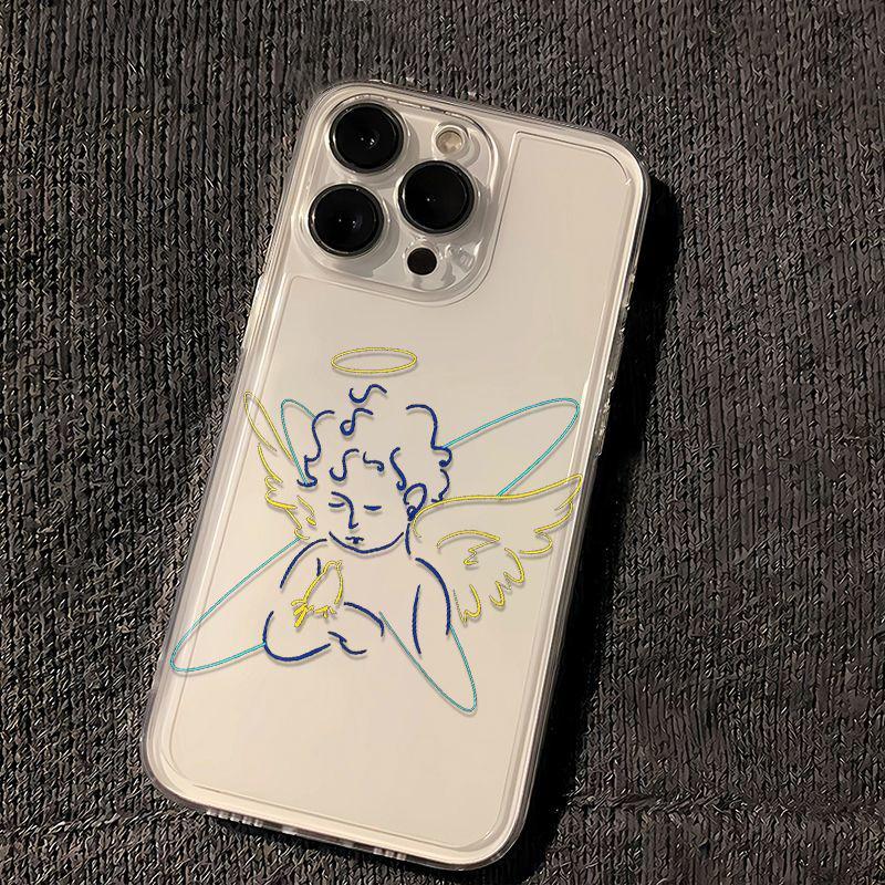 Чехол для телефона Line Angel Boy Мягкий Модный Для iPhone 17 Pro Max 16 Pro 15 Plus 14 13 mini 12 11 16E 17 Air