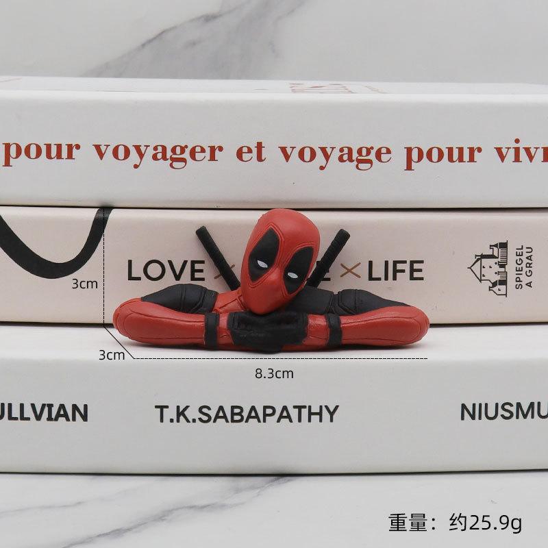 6 настольных украшений, автомобиль Дэдпул, домашний офис, Marvel, 8 см, X-MAN, забавная милая фигурка, модель игрушки