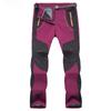 Men Fleece Hiking Pants Winter Warm Waterproof Rain Quick Drying Trousers Outdoor Soft Shell Ski Pants