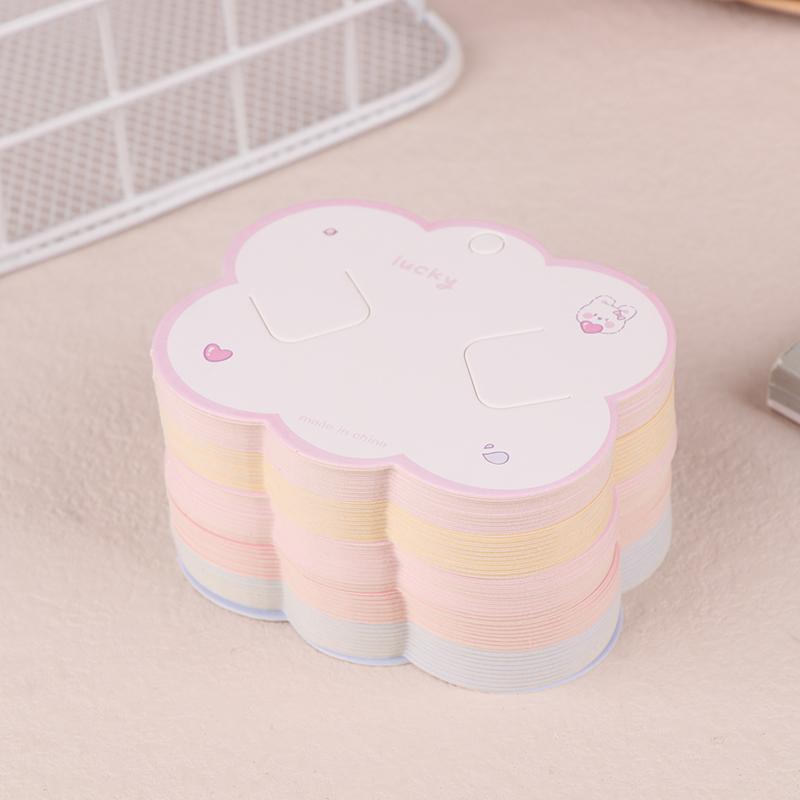 100Pcs Cute Headband Hair Clips Jewelry Display Card Blank Kraft Paper Card Hairclip Price Tag Hairpin Packaging Cardboard Holde