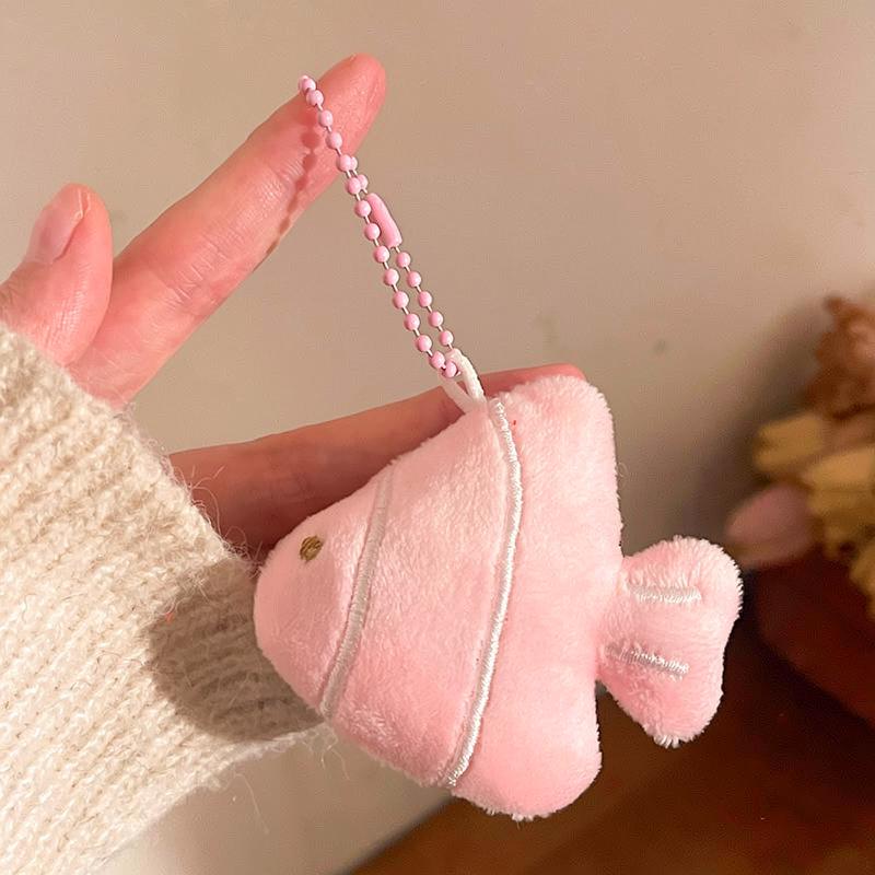 Plush Fish Keychain Adorable Fish Bag Charm Stuffed Animal Pendant Plush Kawaii Fish Decoration For Diy Decoration Keys Bags