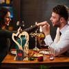 Вечная любовь пара сосна деревянная статуя нежный орнамент любовник поцелуй ремесло украшение дома