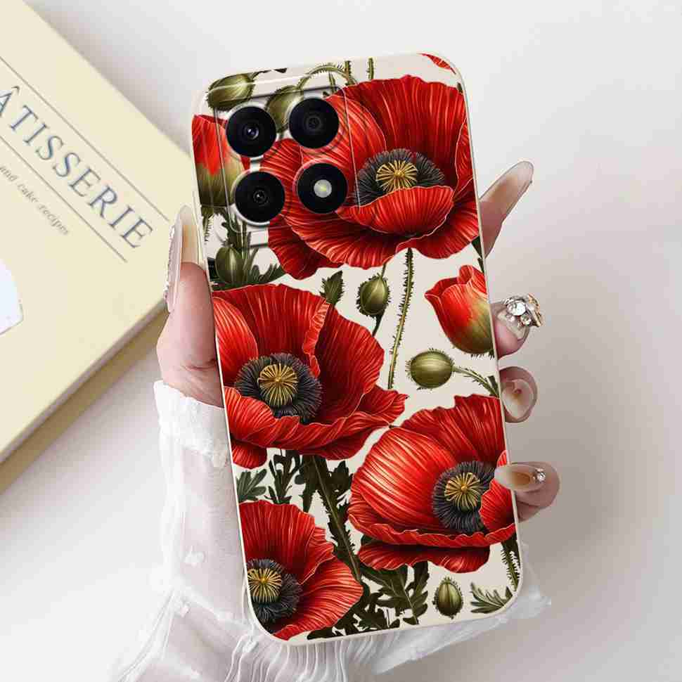 For Honor X8a 4G CRT-LX1 Case Cute Butterfly Luxury Flower Soft Silicone Cover For Huawei HonorX8a X8A CRT-LX2 6.7" Bumper Shell