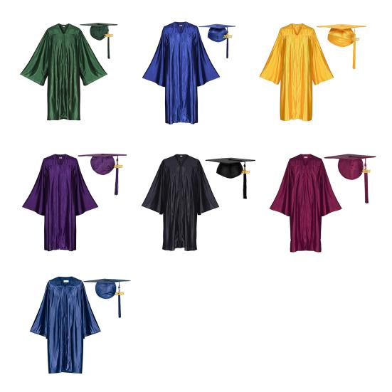 Форма бакалавра 2025 года с золотыми висячими ушами и шляпой-шипом унисекс для выпускного фотосессии