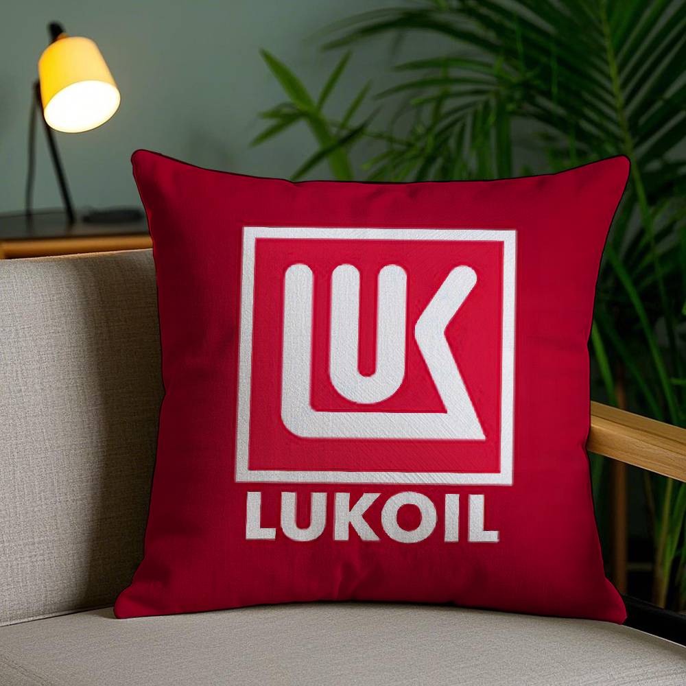 Наволочка Модная L-Лукойл Диванная Короткий Плюш Двусторонняя HD Печать Комната Дом Офис Подарок Чехол для Подушки