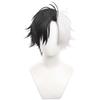 Black and White Short Full Anime Character with Perfect for Comic Market School Cultural and Stage Performances Wig, Cosplay, Heat-Resistant, Net,