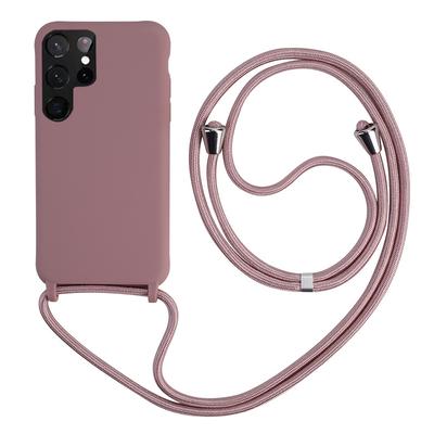 Чехол для телефона с ремешком и ожерельем через плечо для Samsung Galaxy S24 S23 S22 Ultra S21 S20 FE A14 A53 A54 A12 A22 A32 A52 A51, мягкая силиконовая задняя крышка