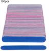 CR Store 100Pcs Double-Sided Disposable Nail Home Beauty Salon File Emery Shaping