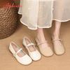 Fashion Aphixta Elegant Soft Sole Women Flats Shoes Flower Dec Shallow HooK Loop Loafers Woman Khaki Spring Shoes Round Toe Ladies Shoes