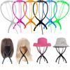 1/2/3pcs Folding Wig Stand Plastic Portable Hat Display Stand Adjustable Durable Barbershop Fashion Model Holder Home Salon Use