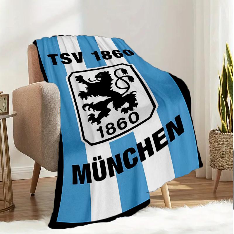 Mun-chen Lion Emblem Blanket Lightweight Ideal Bedding Blanket Perfect for Travel, Camping, Living Rooms, Offices, Sofas, Fan Christmas gift