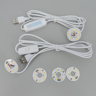 Теплый белый DC 5 В 3 Вт USB светодиодные лампы 2835 чип одноцветный ночник для чтения настольная лампа для планшета выключатель питания кабель с регулировкой яркости