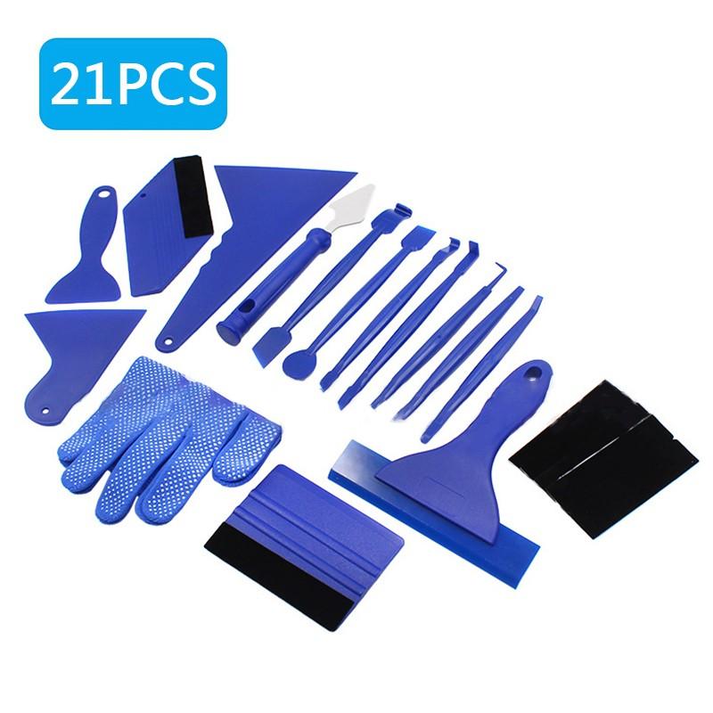 21 шт./13 шт., инструменты для обертывания виниловой пленкой для автомобиля, автомобильная наклейка, комплект скребков для пленки, набор скребков из фетра, набор ножей, наклейка, аксессуары для пластыря