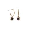 E363 4mm Jet (Black) Austrian Crystal Gold Earrings