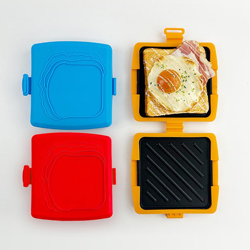 Multifunctional Silicone Baking Pan With Butter Knife Quick Heating Microwave Oven Toaster Sandwich Plate For Kitchen 1Pc