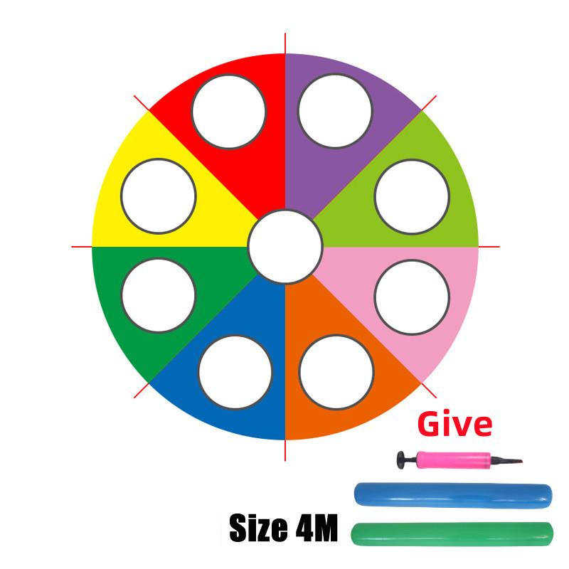 Разноцветный радужный зонт с отверстиями, ударяющийся о землю, коврики для мыши, детские мероприятия, спорт на открытом воздухе, сенсорная интеграция