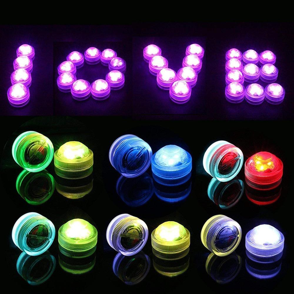 LED Underwater Light Battery Powered Atmosphere Lamp RGB Night Light With Remote Control