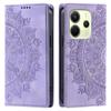 Для Xiaomi Redmi Note 14 5G Чехол-бумажник с тиснением 'Мандала' из PU-кожи с магнитной застежкой