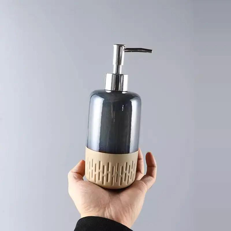 Керамическая бутылка для лосьона 450 мл, бутылка с дозатором, для дома, отеля, шампунь, гель для душа, лосьон для рук, бутылка для кондиционера, дозатор для мыла