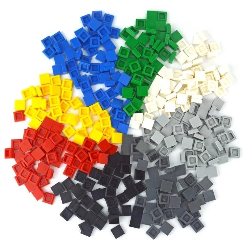 200 шт. 1x1 кирпичи, плоская плитка, гладкая 1*1, строительные блоки, сделай сам, развивающие творческие детали, игрушки для детей, совместимые 3070