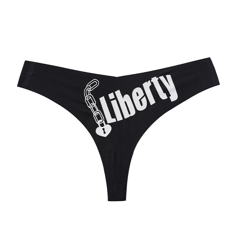 CINOON Сексуальные бесшовные женские трусики с V-образной талией, нижнее белье, стринги, нижнее белье с буквенным принтом, удобные стринги