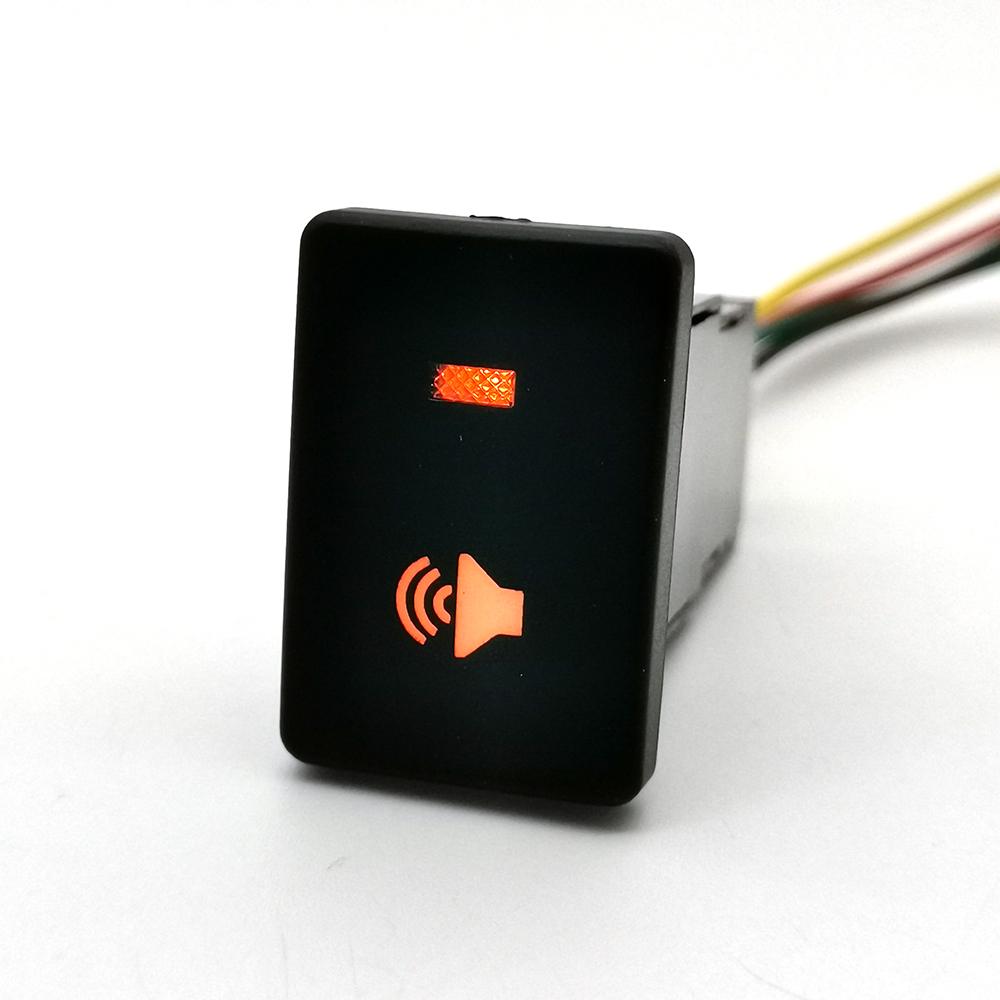 1PC DC12V Car LED DRL Fog Light Power On Off Radar Seat Heating Switch Button with wire Fit For Corolla Camry Yaris Hilux 10-16