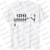 Casual T-Shirt Short Sleeve T-Shirt 1N23456 Motorcycle Gear Shift Heartbeat Biker Print Tops Clothing Fashion T-Shirt
