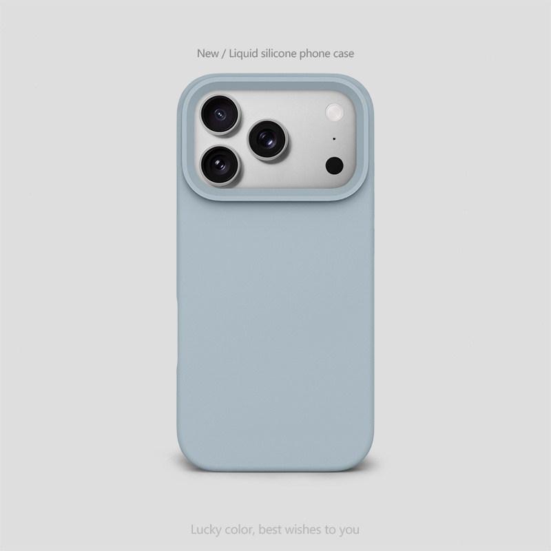 Роскошный Чехол из Жидкого Силикона MagSafe Для iPhone 17 Air 16 15 14 13 Pro Max Однотонный Защитный Мягкий Задний Чехол