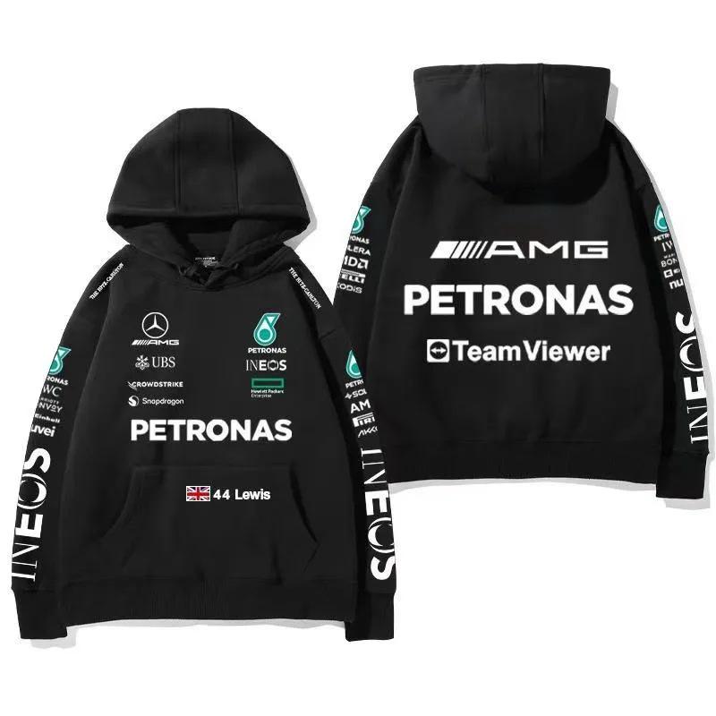 Повседневная спортивная толстовка с принтом гоночного костюма Mercedes