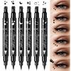 Двусторонняя подводка для глаз, очаровательная звезда, сердце, цветок, черная жидкая подводка для глаз, ручка, принадлежности для макияжа глаз