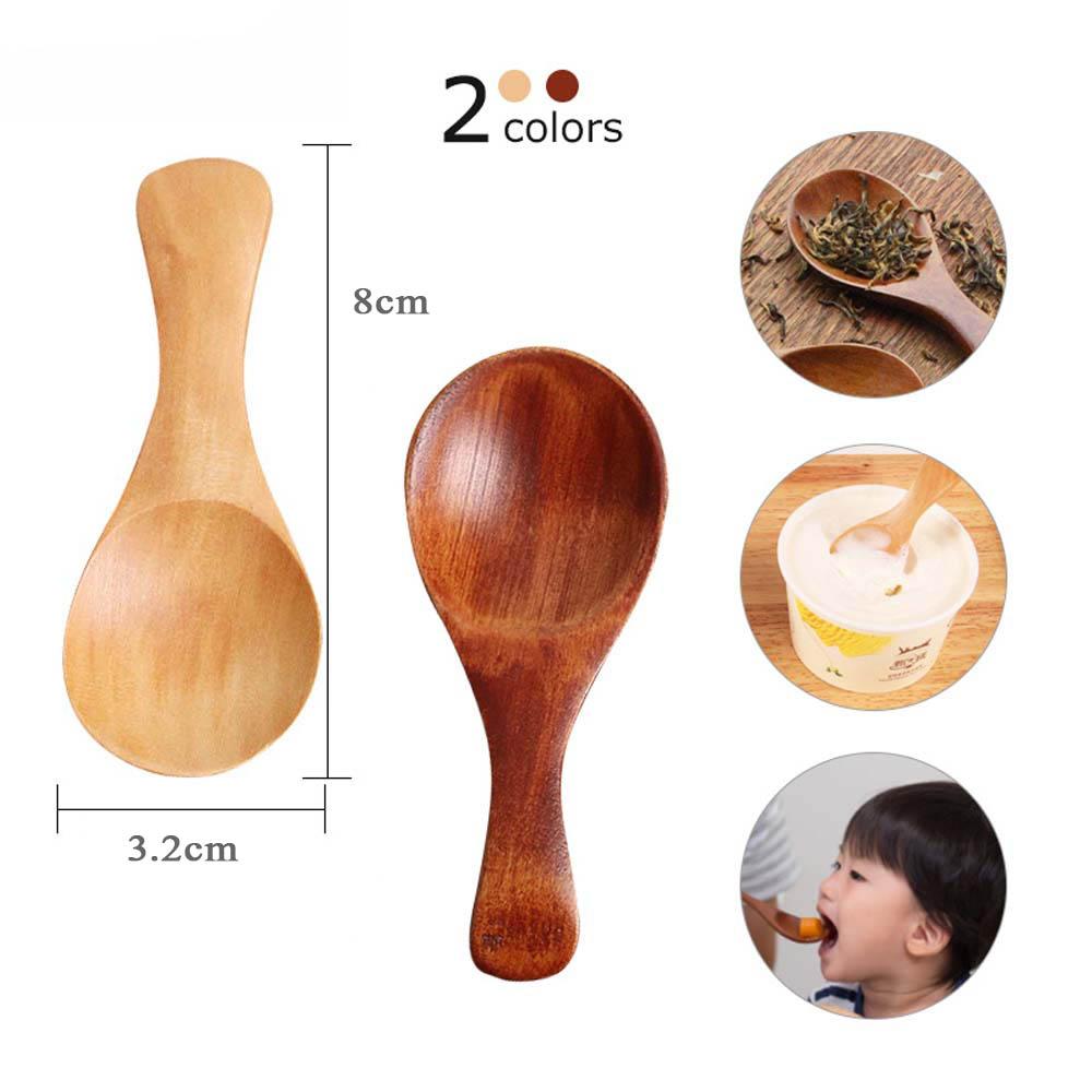 Durable Chinese Style Wooden Coffee Tea Sugar Spoon Condiment Spoons Spice Spoon Coffee Scoop
