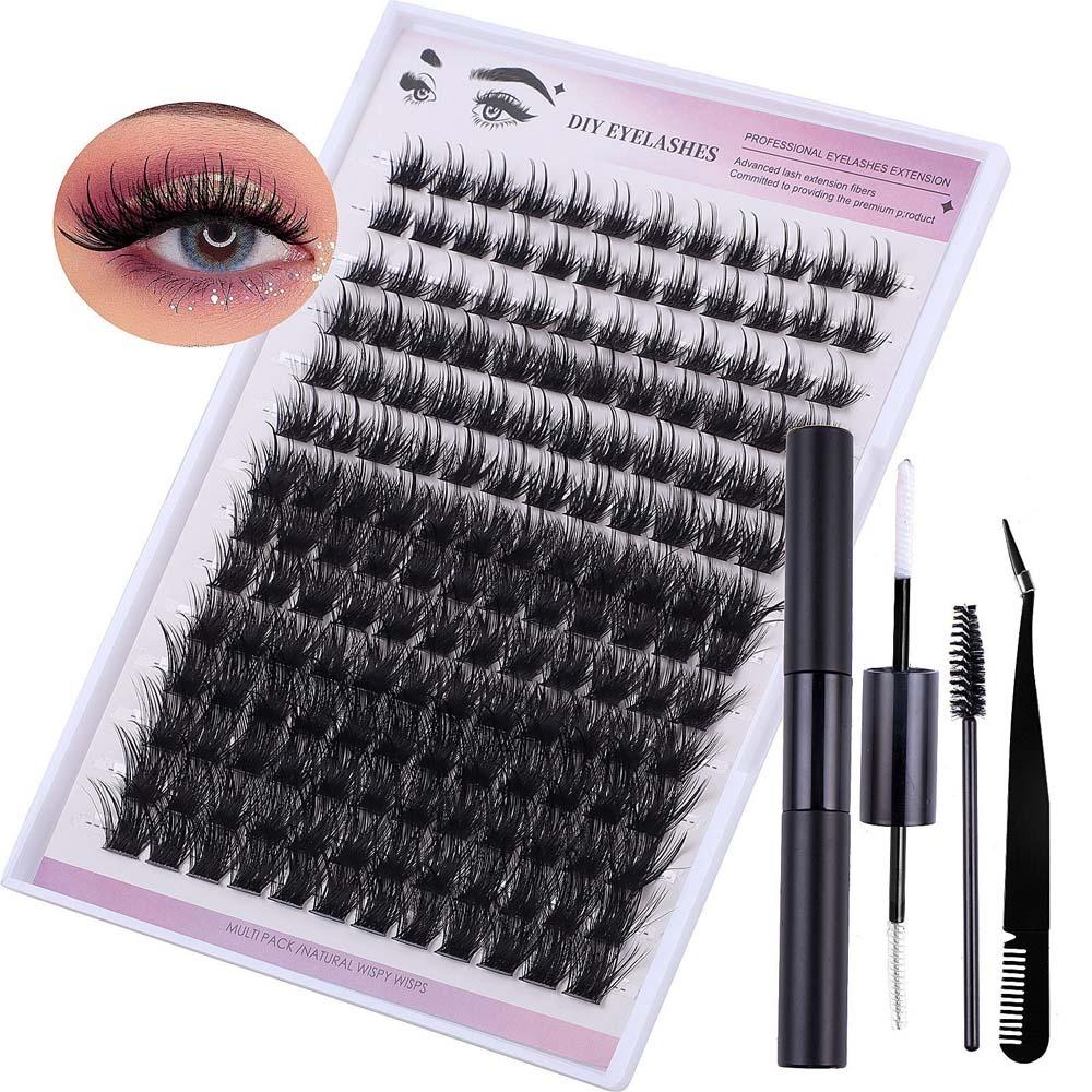 10-16mm Individual Cluster Eyelashes Long Lasting Lashes Extension  Stage Performance