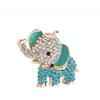 Cartoon diamond studded elephant keychain, Korean version, creative women's handbag keychain, elephant pendant
