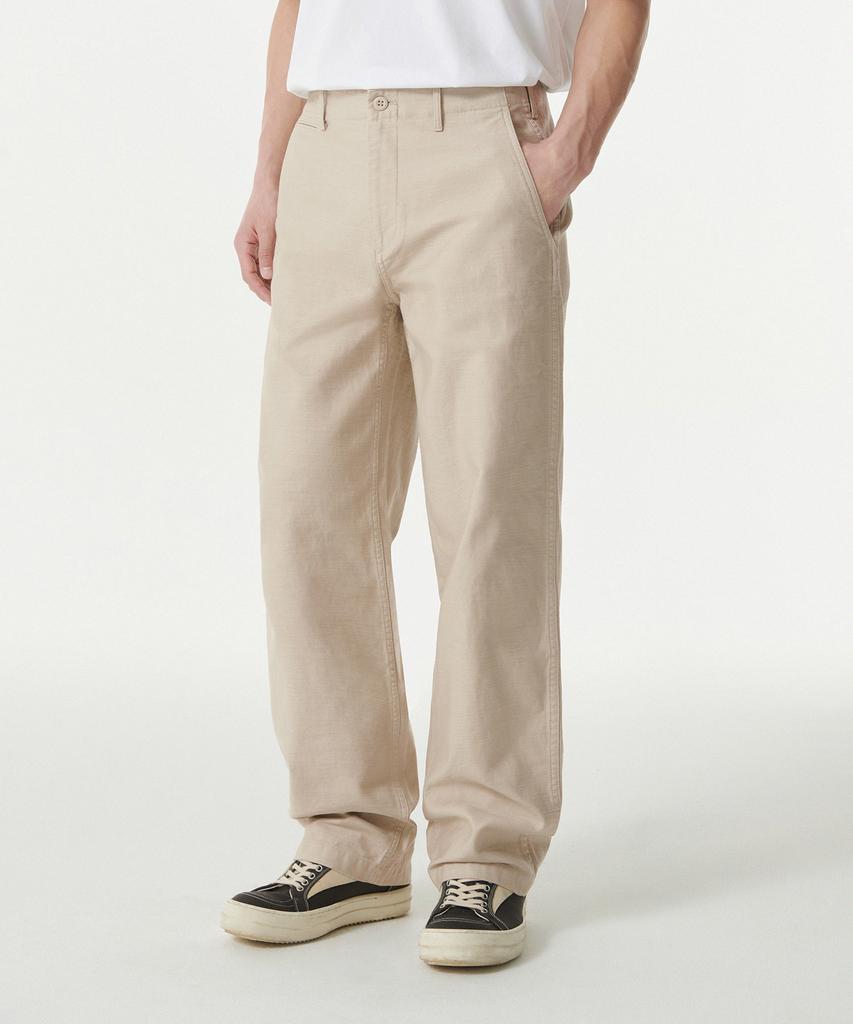 MUSINSA STANDARD Back Satin Officer Pants [Light Beige]