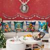 Christmas-themed Pillowcase with Gingerbread ManSuitable for Sofa Car Bedroom Decorative Cushion Cover Pillow Cover
