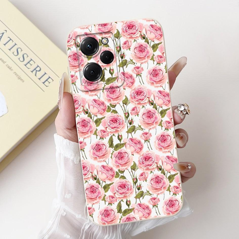 For Xiaomi Poco X5 Pro 5G Case Fashion Butterfly Daisy Flowers Soft Silicone Cover For Xiaomi PocoX5 X5Pro Full Protection Funda