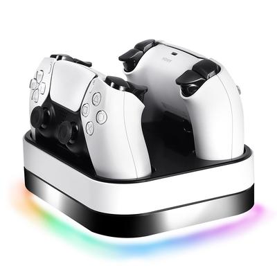EGGSLINER GAMES PS5 Controller Зарядная подставка для зарядки 2 устройств одновременно RGB-подсветка
