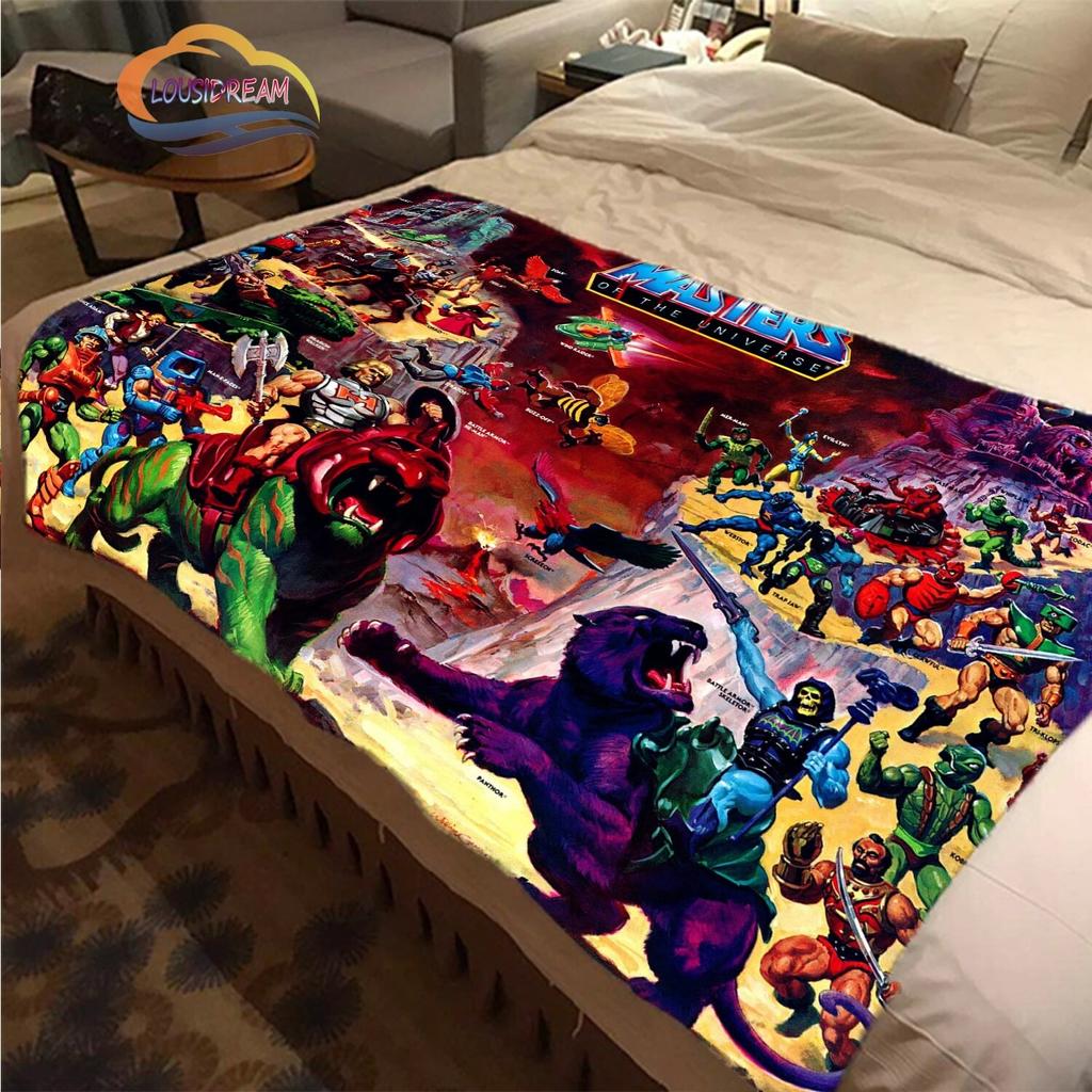 Cartoon Masters of the Universe Wool Blanket Jindian Animation Cashmere Fashion Portable Flannel Warm Camping