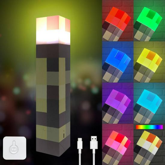 Magnetic Torch Lamp for Gaming Decor - Night Light and Atmosphere Model