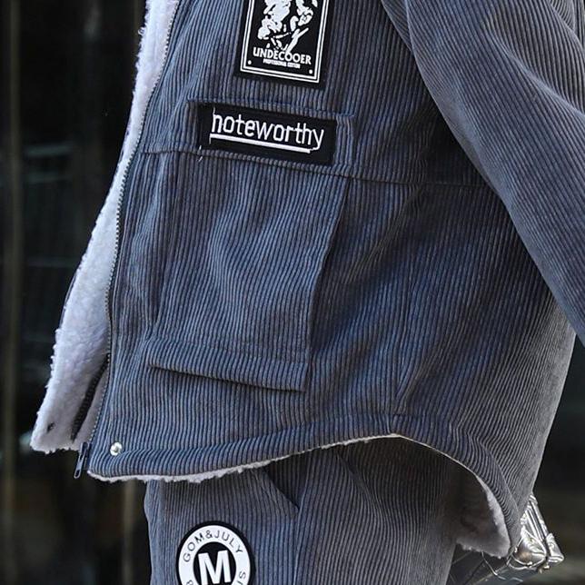 Женский зимний костюм, осенняя студенческая вельветовая куртка из овечьей шерсти, бархатный утолщенный повседневный комплект из двух предметов с капюшоном, пальто