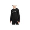 Nike Air Letter Logo Print Loose Fit Sweatshirt Kids Tops Black DM8112-010
